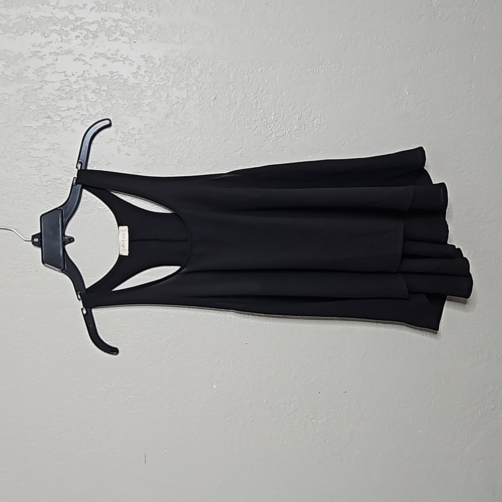Altar'd State Asymmetrical Semisheer Black Tank Small